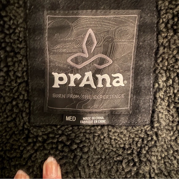 Prana Men’s Wool Blend Sherpa Lined Jacket Medium Plaid Gray - Picture 3 of 8